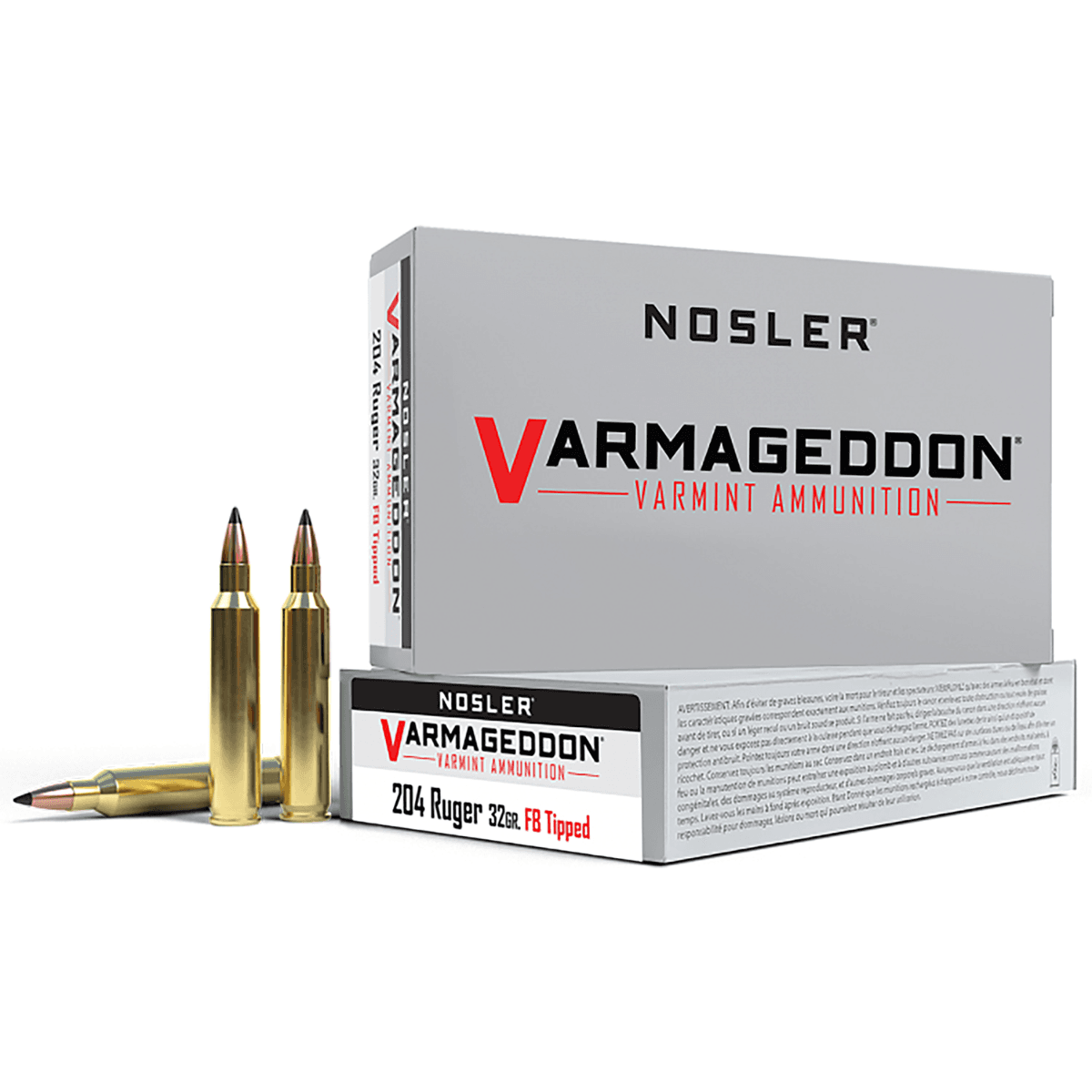 Nosler Varmageddon 204 Ruger 32 gr Flat Base Tipped - 65115 Nosler Varmageddon 204 Ruger 32 gr Flat Base Tipped - 65115