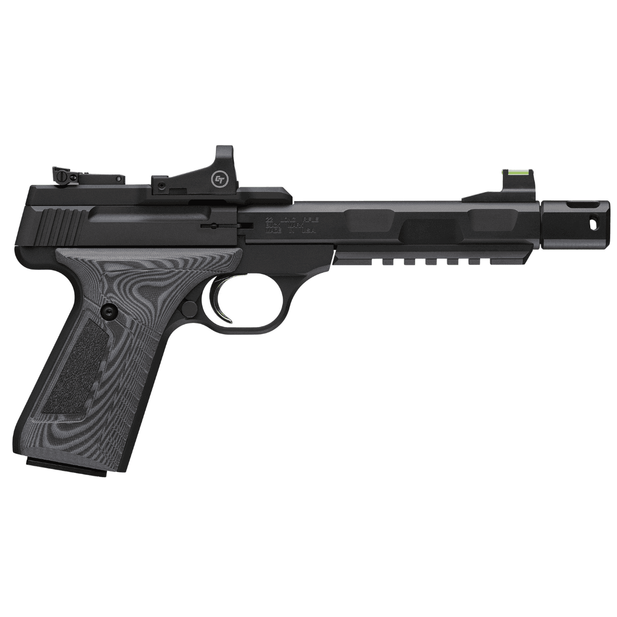 Browning Buck Mark Contour Pro Red Dot 22 LR Pistol with 5.90" Matte Black Steel Threaded Barrel - 051596490 Browning Buck Mark Contour Pro Red Dot 22 LR Pistol with 5.90" Matte Black Steel Threaded Barrel - 051596490