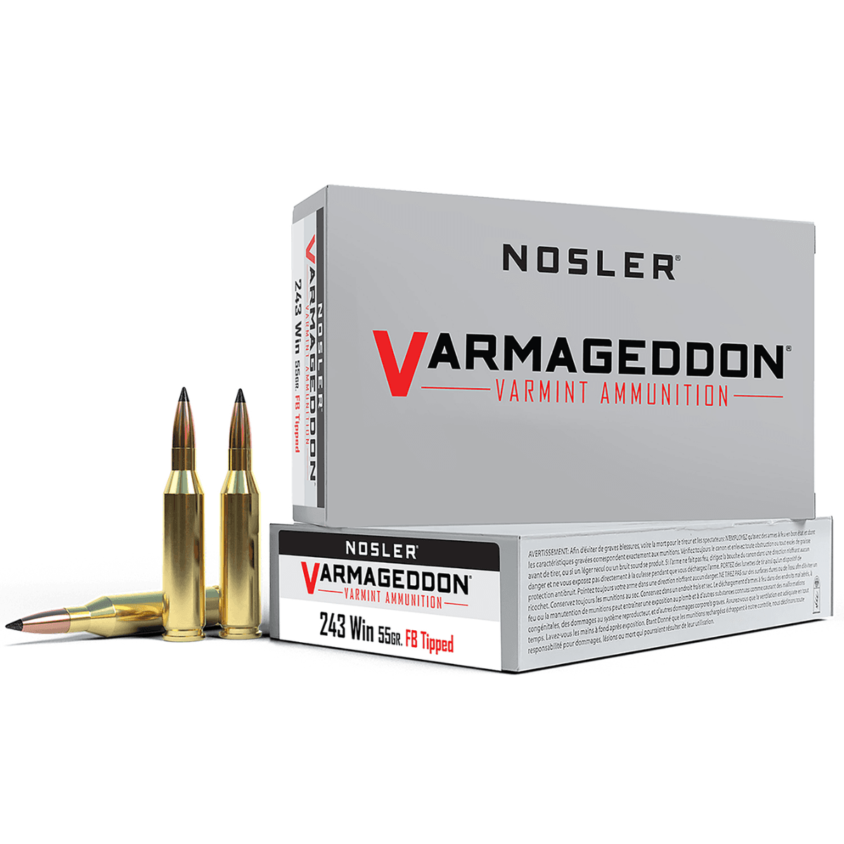 Nosler Varmageddon 243 Win 55 gr Flat Base Tipped - 65165 Nosler Varmageddon 243 Win 55 gr Flat Base Tipped - 65165