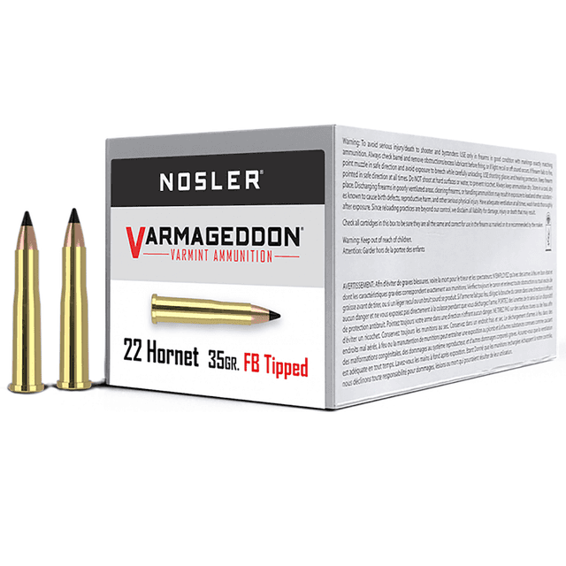 Nosler Varmageddon 22 Hornet 35 gr Flat Base Tipped - 41132 Nosler Varmageddon 22 Hornet 35 gr Flat Base Tipped - 41132