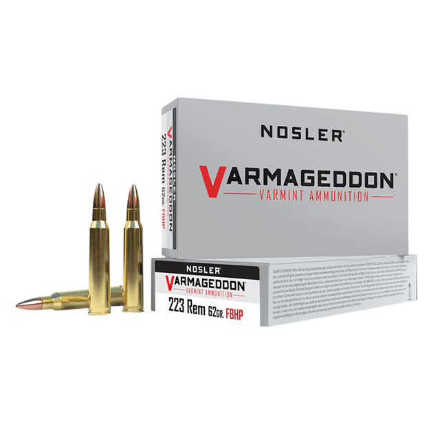 Nosler Varmageddon 223 Rem 62 gr Flat Base Hollow Point - 40223 Nosler Varmageddon 223 Rem 62 gr Flat Base Hollow Point - 40223