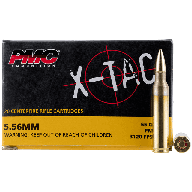PMC X-TAC 5.56x45mm NATO 55 Grain FMJ 20 Round Box 556X PMC X-TAC 5.56x45mm NATO 55 Grain FMJ 20 Round Box 556X