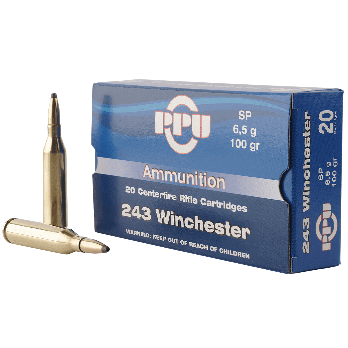 PPU PP2432 Standard Rifle 243 Win 100 gr Soft Point 20 Per Box PPU PP2432 Standard Rifle 243 Win 100 gr Soft Point 20 Per Box