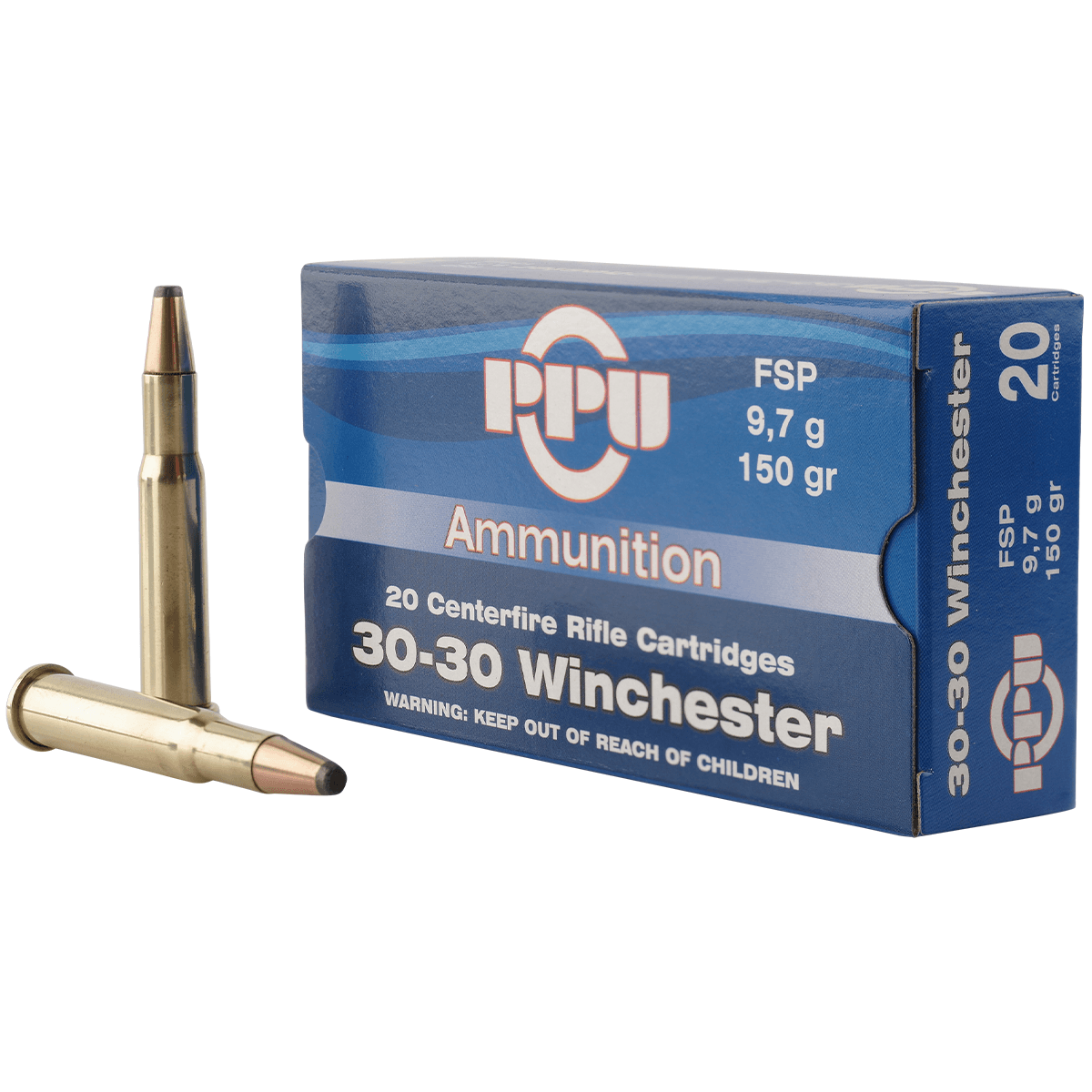 PPU PP30301 Standard Rifle 30-30 Win 150 gr Flat Soft Point 20 Per Box PPU PP30301 Standard Rifle 30-30 Win 150 gr Flat Soft Point 20 Per Box