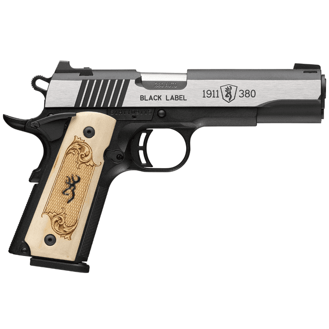 Browning 1911-380 Black Label Medallion Maple Full Size 380 ACP with 4.25" Stainless Steel Barrel - 051998492 Browning 1911-380 Black Label Medallion Maple Full Size 380 ACP with 4.25" Stainless Steel Barrel - 051998492