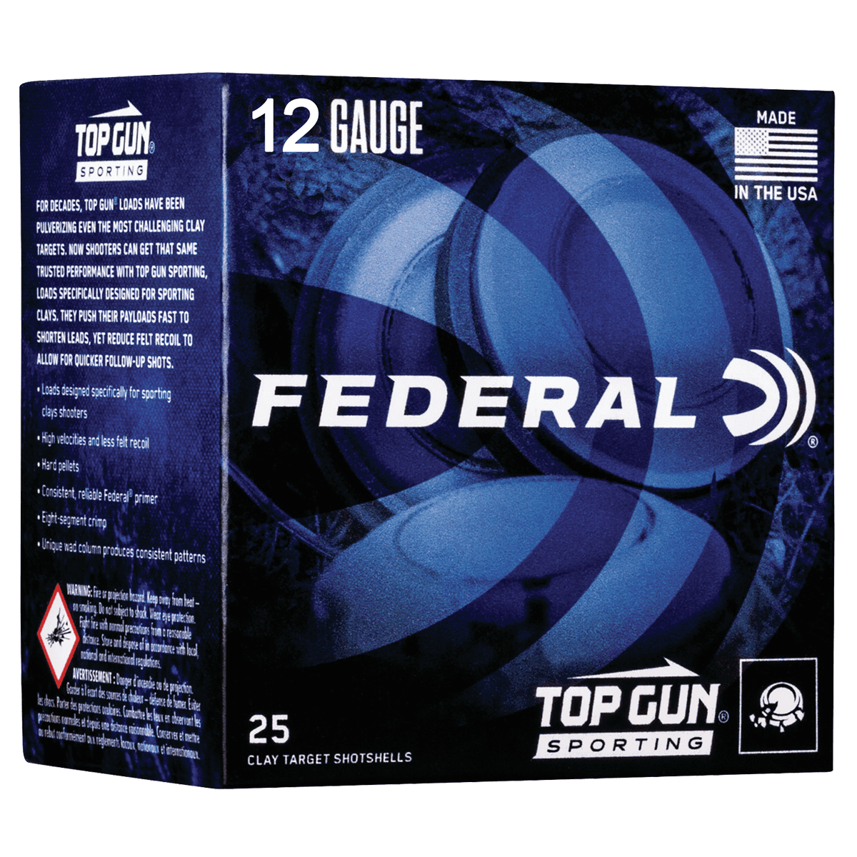 Federal TGSF1288 Top Gun 12 Gauge 2.75" 1 oz 8 Shot 25 Per Box Federal TGSF1288 Top Gun 12 Gauge 2.75" 1 oz 8 Shot 25 Per Box