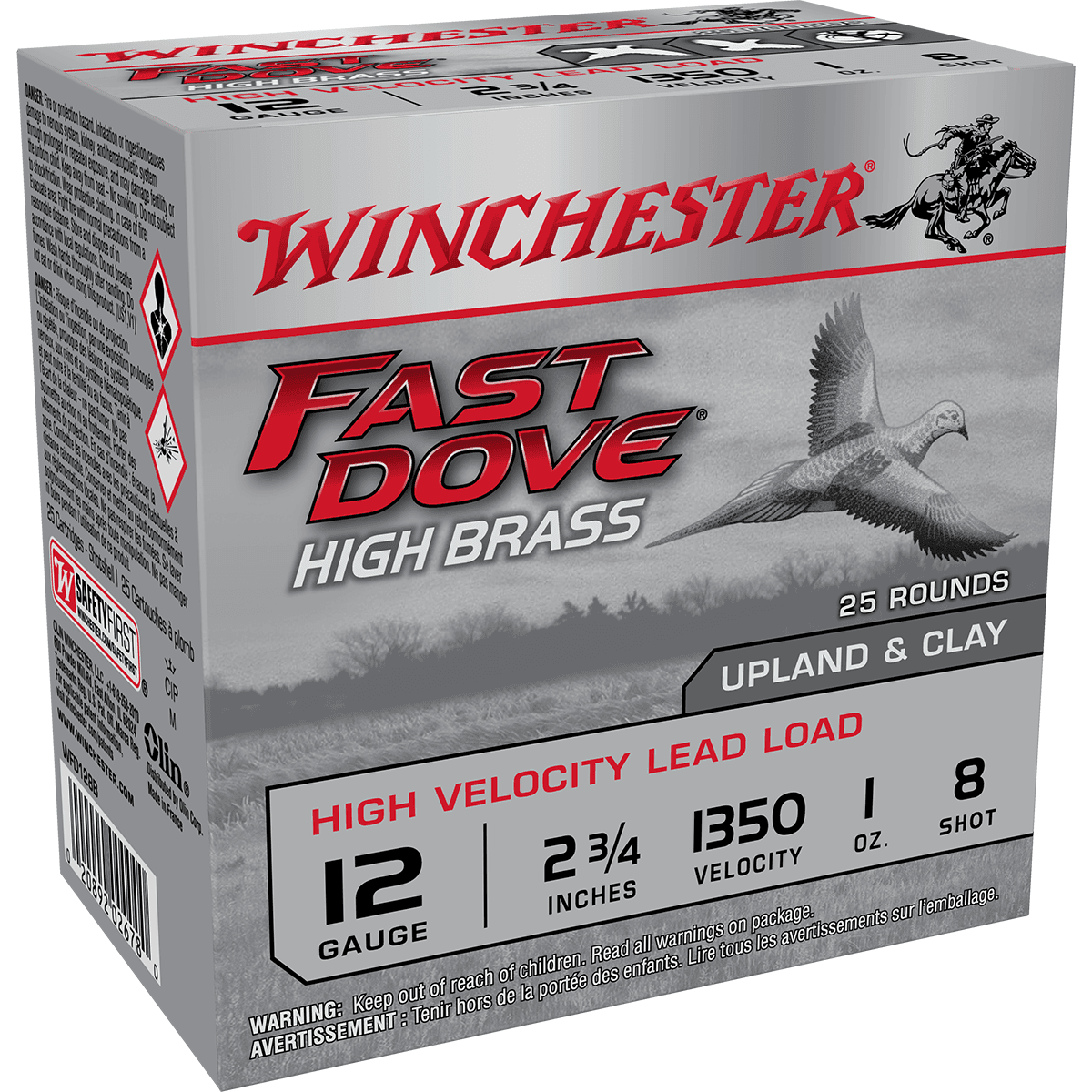 Winchester Ammo WFD128B Fast Dove & Clay High Brass 12 Gauge 2.75" 1 oz 8 Shot 25 Bx Winchester Ammo WFD128B Fast Dove & Clay High Brass 12 Gauge 2.75" 1 oz 8 Shot 25 Bx