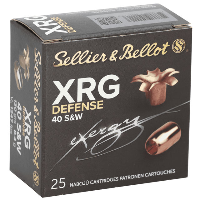 Sellier & Bellot SB40XA XRG Defense 40 S&W 130 gr Solid Copper Hollow Point 25 Per Box Sellier & Bellot SB40XA XRG Defense 40 S&W 130 gr Solid Copper Hollow Point 25 Per Box