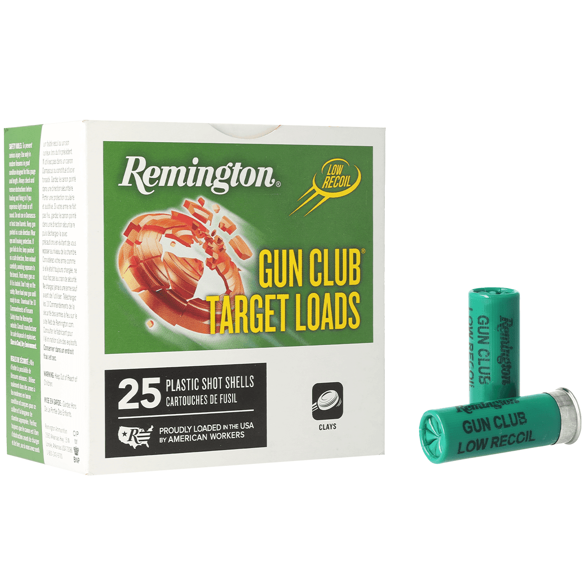 Remington Ammunition 20241 Gun Club 12 Gauge 2.75" 1 oz 8 Shot 25 Per Box Remington Ammunition 20241 Gun Club 12 Gauge 2.75" 1 oz 8 Shot 25 Per Box