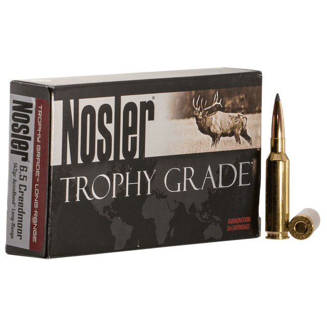 Nosler Trophy Grade Long-Range 6.5 Creedmoor 142 gr Nosler Spitzer AccuBond Long Range - 60105 Nosler Trophy Grade Long-Range 6.5 Creedmoor 142 gr Nosler Spitzer AccuBond Long Range - 60105