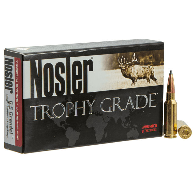 Nosler Trophy Grade Long-Range 6.5 Grendel 129 gr Nosler Spitzer AccuBond Long Range - 60146 Nosler Trophy Grade Long-Range 6.5 Grendel 129 gr Nosler Spitzer AccuBond Long Range - 60146