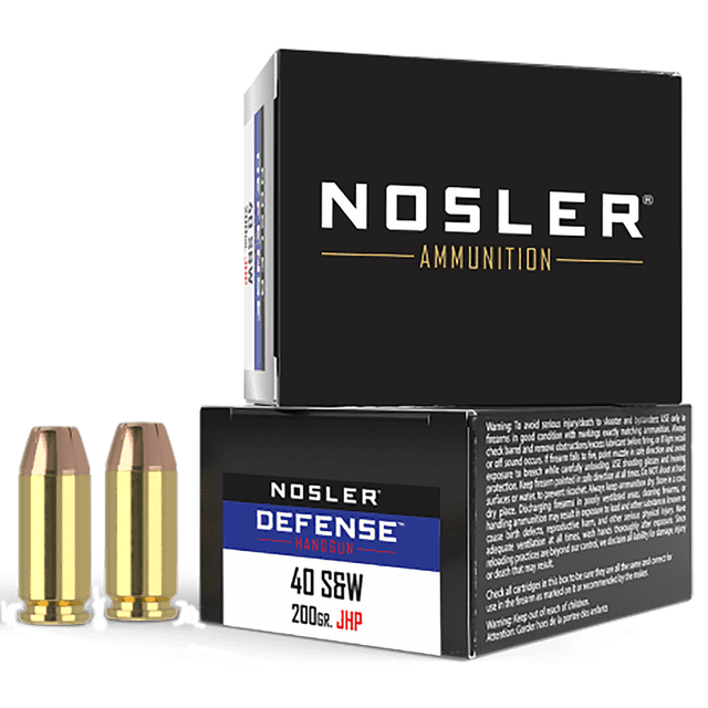 Nosler Defense Handgun 40 S&W 200 gr Hollow Point - 39123 Nosler Defense Handgun 40 S&W 200 gr Hollow Point - 39123