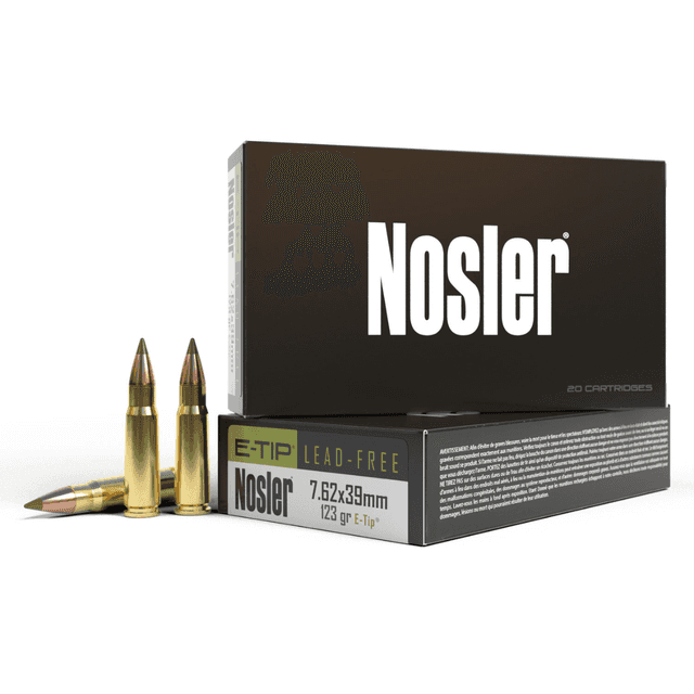 Nosler E-Tip 7.62x39mm 123 gr E Tip Boat Tail - 40040 Nosler E-Tip 7.62x39mm 123 gr E Tip Boat Tail - 40040