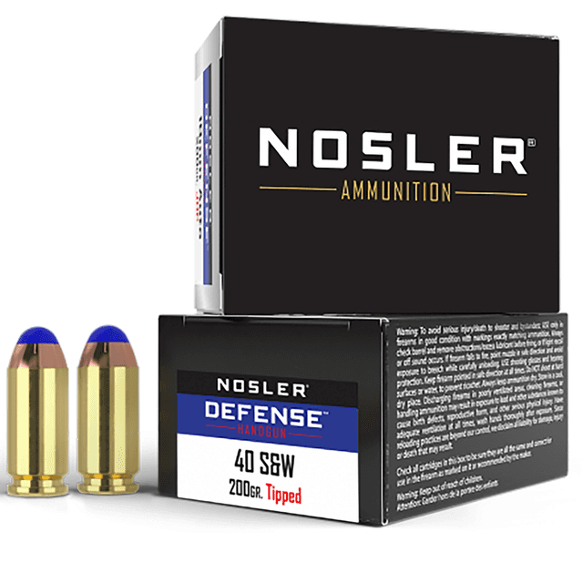 Nosler Defense Handgun 40 S&W 200 gr Bonded Performance Tipped - 39515 Nosler Defense Handgun 40 S&W 200 gr Bonded Performance Tipped - 39515