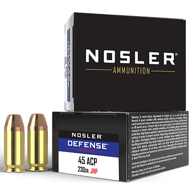 Nosler Defense Handgun 45 ACP 230 gr Bonded Performance Tipped - 39873 Nosler Defense Handgun 45 ACP 230 gr Bonded Performance Tipped - 39873