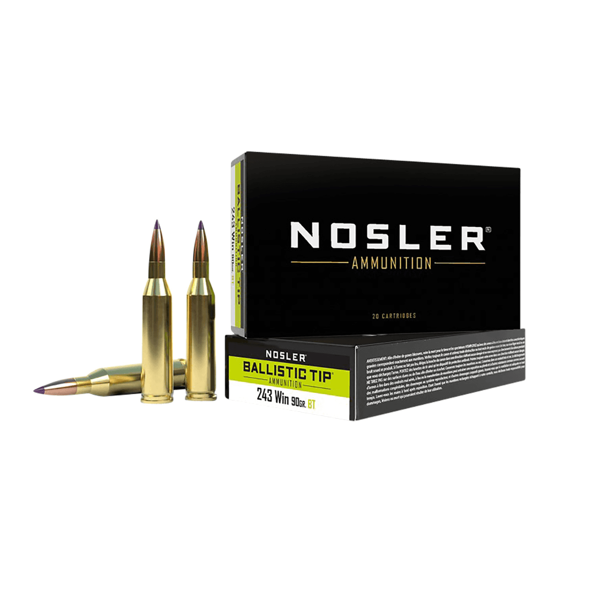Nosler Ballistic Tip 243 Win 90 gr Spitzer - 40050 Nosler Ballistic Tip 243 Win 90 gr Spitzer - 40050