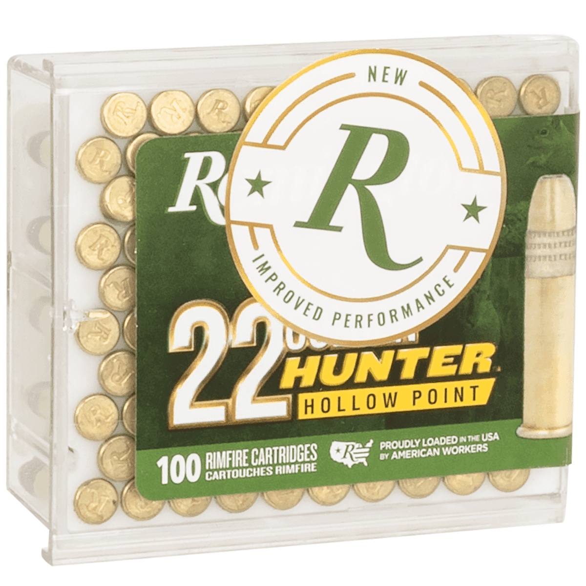 Remington Ammunition R21251 Golden Hunter 22 LR 40 gr Plated Hollow Point 100 Per Box Remington Ammunition R21251 Golden Hunter 22 LR 40 gr Plated Hollow Point 100 Per Box