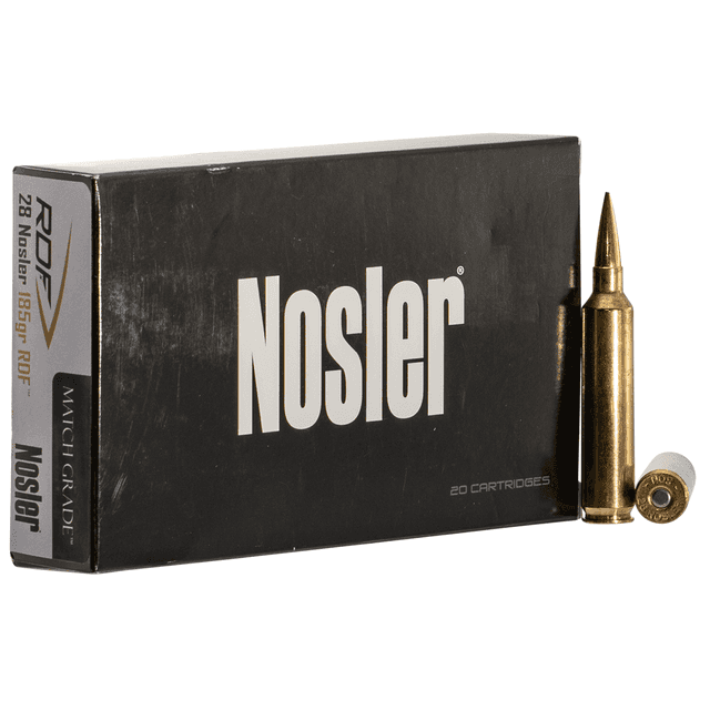 Nosler 60141 Match Grade RDF 28 Nosler 185 gr RDF Hollow Point Boat Tail 20 Per Box Nosler 60141 Match Grade RDF 28 Nosler 185 gr RDF Hollow Point Boat Tail 20 Per Box