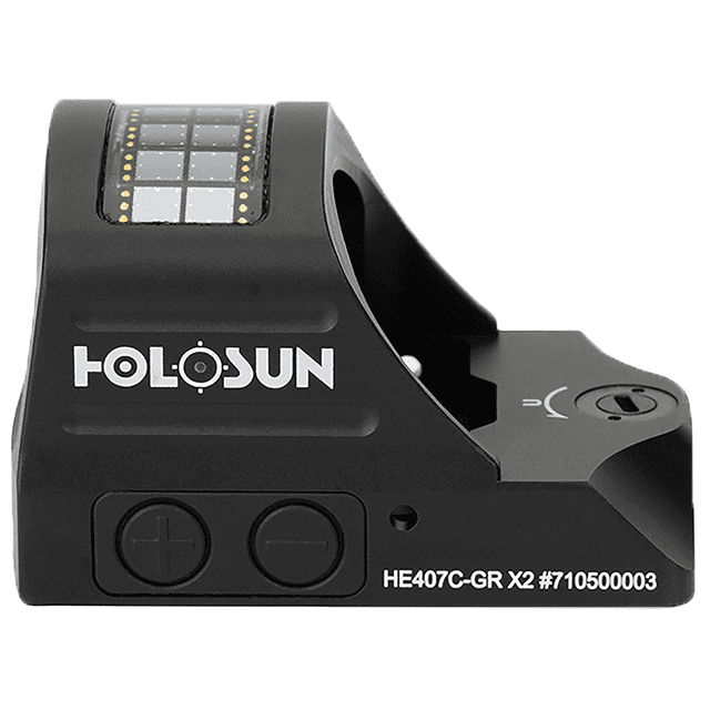 Holosun HE407CGRX2 HE407C-GR X2 Black Anodized 0.63 x 0.91 2 MOA Green Dot Reticle Holosun HE407CGRX2 HE407C-GR X2 Black Anodized 0.63 x 0.91 2 MOA Green Dot Reticle