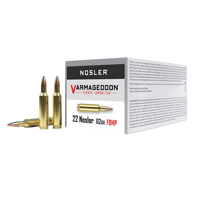 Nosler Varmageddon 22 Nosler 62 gr Flat Base Hollow Point - 65180 Nosler Varmageddon 22 Nosler 62 gr Flat Base Hollow Point - 65180