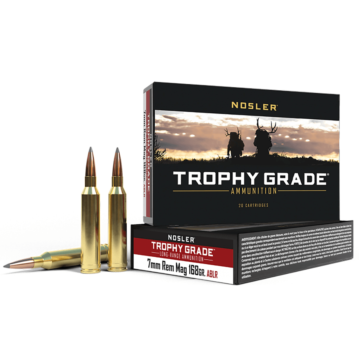 Nosler Trophy Grade Long-Range 7mm Rem Mag 168 gr Spitzer AccuBond - 60108 Nosler Trophy Grade Long-Range 7mm Rem Mag 168 gr Spitzer AccuBond - 60108