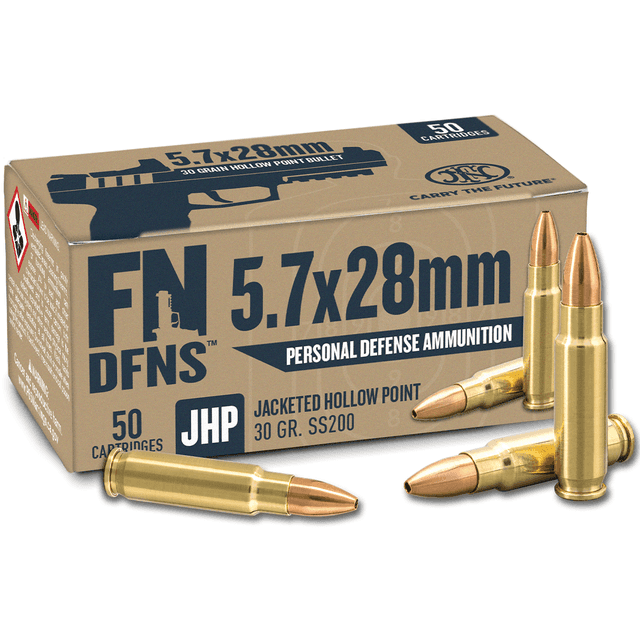 FN 10700030 5.7x28mm 30 gr Personal Defence Ammo Jacket Hollow Point 50 Per Box FN 10700030 5.7x28mm 30 gr Personal Defence Ammo Jacket Hollow Point 50 Per Box