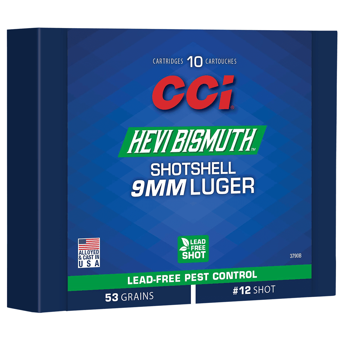 CCI 3790B Pest Control HEVI-Bismuth 9mm Luger 53 gr 10 Per Box CCI 3790B Pest Control HEVI-Bismuth 9mm Luger 53 gr 10 Per Box