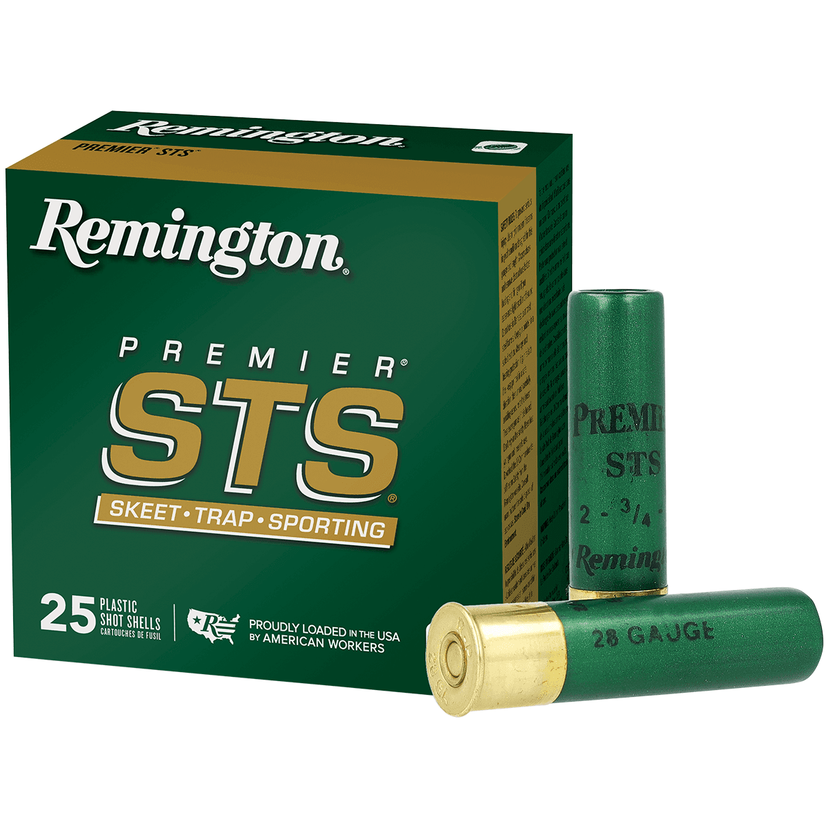 Remington Ammunition 28053 Premier STS 28 Gauge 2.75" 3/4 oz 9 Shot 25 Per Box Remington Ammunition 28053 Premier STS 28 Gauge 2.75" 3/4 oz 9 Shot 25 Per Box