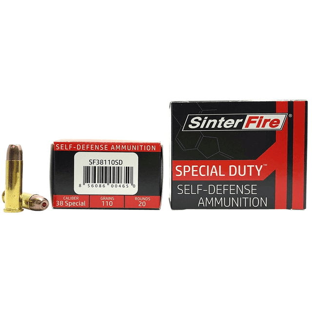 SinterFire Inc SF38110SD Special Duty (SD) 38 Special 110 gr Lead Free Frangible Hollow Point 20 Per Box SinterFire Inc SF38110SD Special Duty (SD) 38 Special 110 gr Lead Free Frangible Hollow Point 20 Per Box