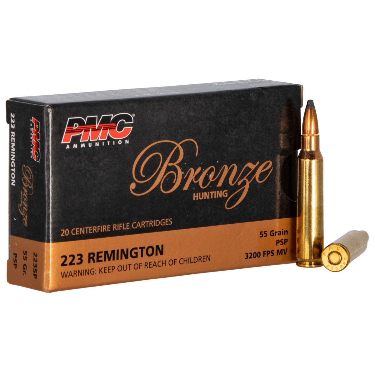 PMC 223 Rem 55 gr Pointed Soft Point Ammunition - 223SP PMC 223 Rem 55 gr Pointed Soft Point Ammunition - 223SP