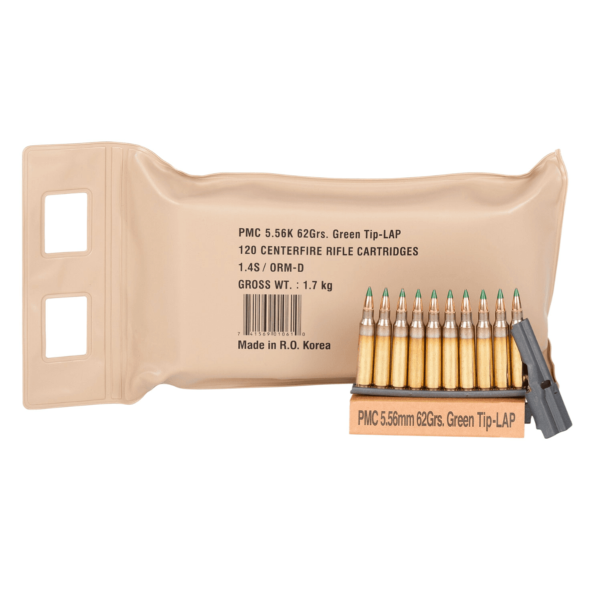 PMC X-Tac Battle Pack 5.56x45mm NATO 62 gr Light Armor Piercing Green Tip Ammunition - 556(M55)BP PMC X-Tac Battle Pack 5.56x45mm NATO 62 gr Light Armor Piercing Green Tip Ammunition - 556(M55)BP