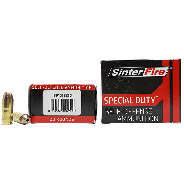 SinterFire Inc SF10125SD Special Duty (SD) 10mm Auto 125 gr Lead Free Frangible Hollow Point 20 Per Box SinterFire Inc SF10125SD Special Duty (SD) 10mm Auto 125 gr Lead Free Frangible Hollow Point 20 Per Box