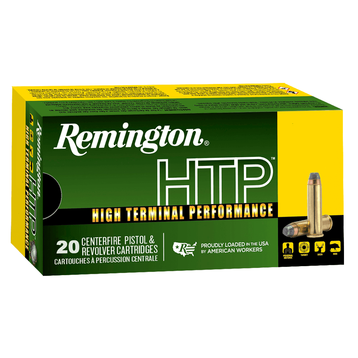 Remington Ammunition 22239 HTP 357 Mag 180 gr Semi Jacketed Hollow Point 20 Per Box Remington Ammunition 22239 HTP 357 Mag 180 gr Semi Jacketed Hollow Point 20 Per Box