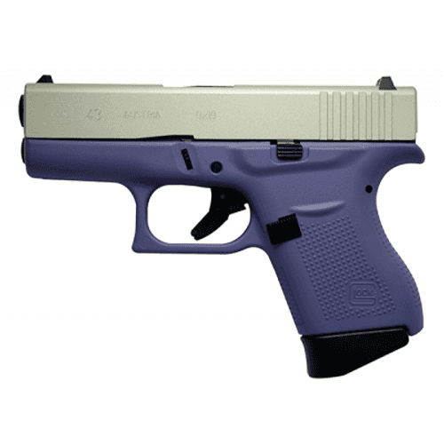 GLOCK 43 PURPLE/SILVER 9MM FS 6+1 W260-99310 GLOCK 43 PURPLE/SILVER 9MM FS 6+1 W260-99310