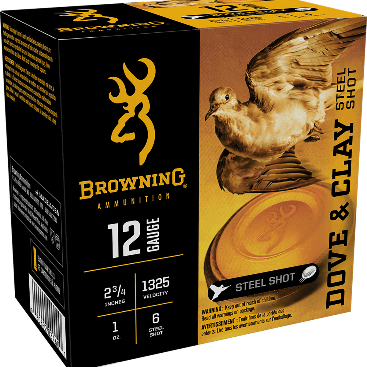 Browning Dove & Clay 12 Gauge, 2.75", 1 oz - 25 Per Box - B193831226 Browning Dove & Clay 12 Gauge, 2.75", 1 oz - 25 Per Box - B193831226