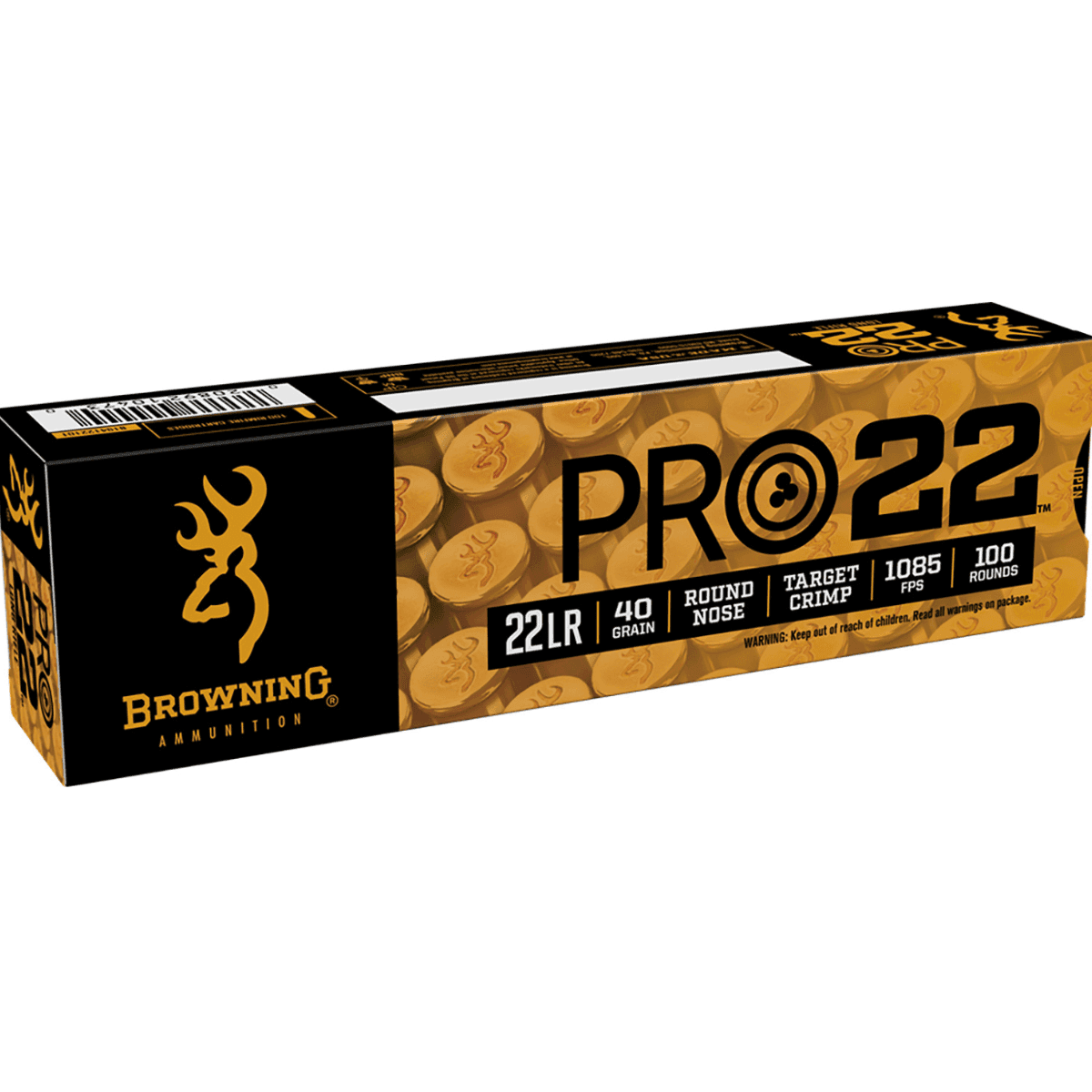 Browning Pro22 22 LR, 40 grain - 100 Per Box - B194122101 Browning Pro22 22 LR, 40 grain - 100 Per Box - B194122101