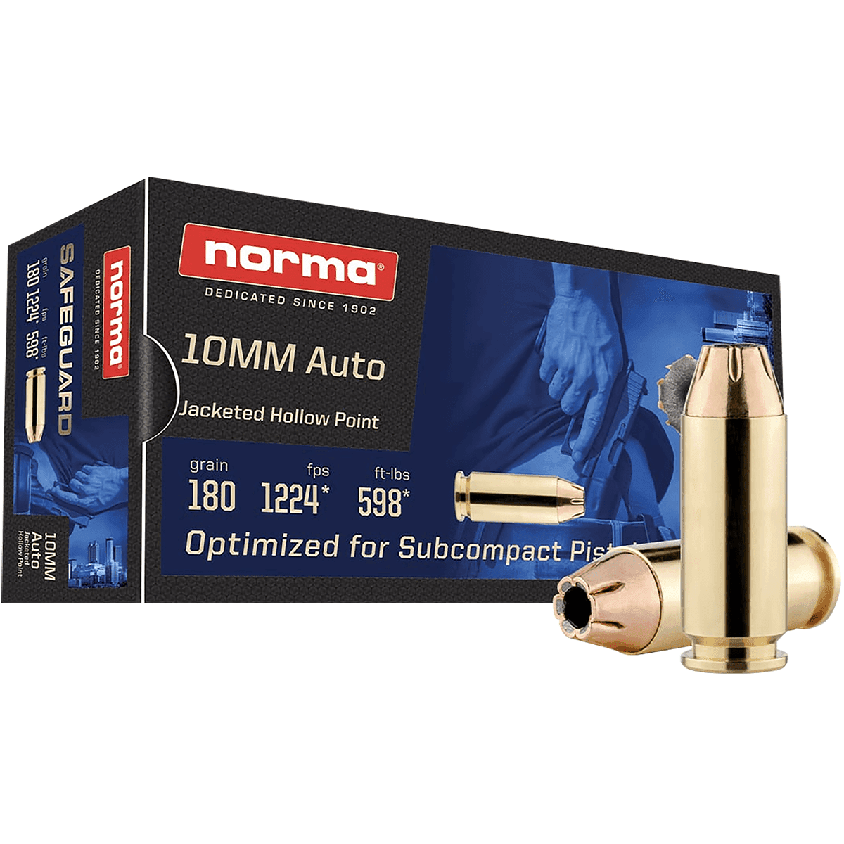 Norma Ammunition 801109265 10mm 180 gr Jacketed Hollow Point 50 Per Box Norma Ammunition 801109265 10mm 180 gr Jacketed Hollow Point 50 Per Box