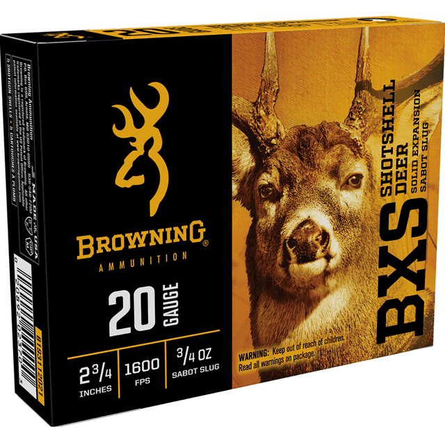 Browning BXS 20 Gauge, 2.75", 3/4 oz - 5 Per Box - B193112021 Browning BXS 20 Gauge, 2.75", 3/4 oz - 5 Per Box - B193112021