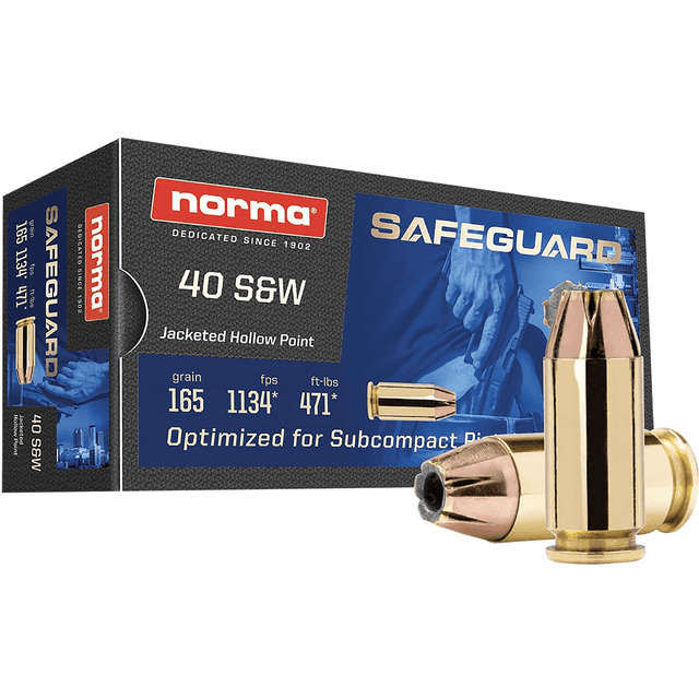 Norma Ammunition 801407887 40 S&W 165 gr Jacketed Hollow Point 50 Per Box Norma Ammunition 801407887 40 S&W 165 gr Jacketed Hollow Point 50 Per Box