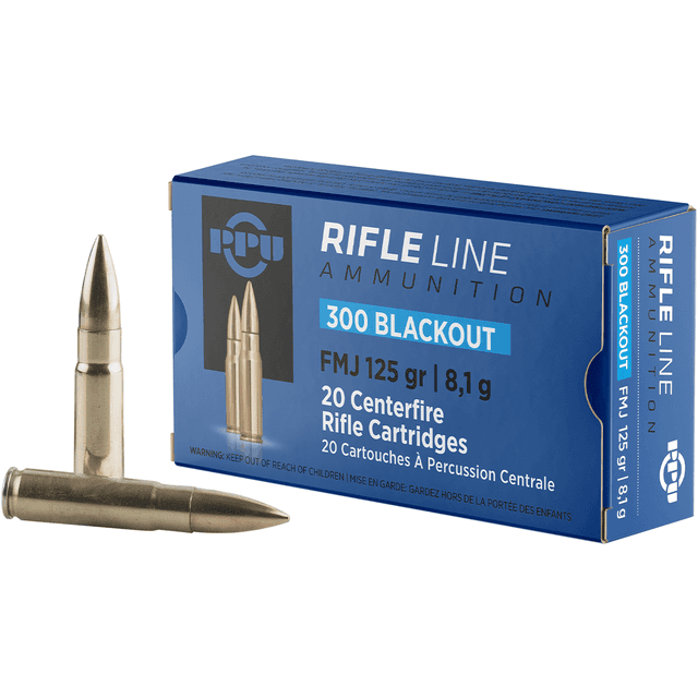PPU PP300BF Standard Rifle 300 Blackout 125 gr Full Metal Jacket 20 Per Box PPU PP300BF Standard Rifle 300 Blackout 125 gr Full Metal Jacket 20 Per Box