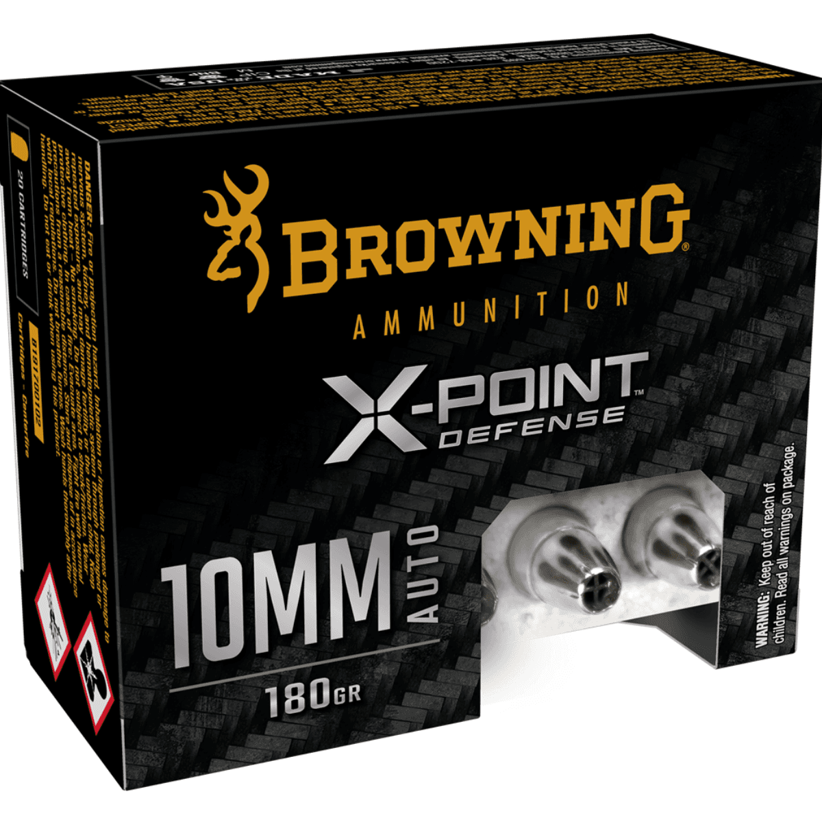 Browning X-Point 10mm, 180 grain - 20 Per Box - B191700102 Browning X-Point 10mm, 180 grain - 20 Per Box - B191700102