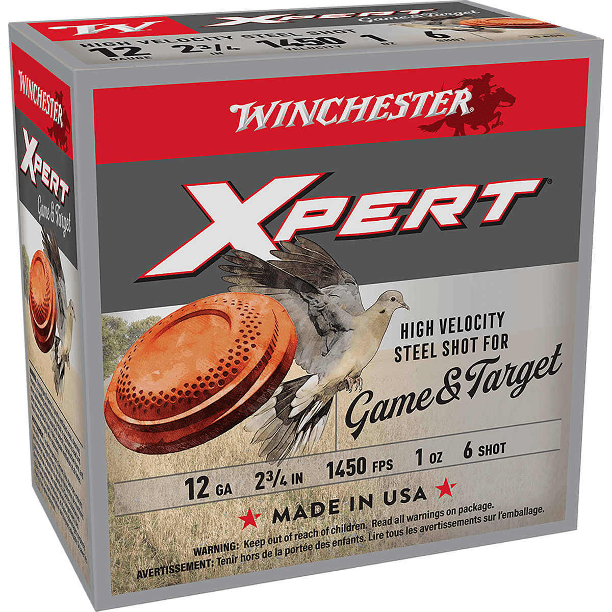 Winchester Ammo WE12GTHV6 Xpert High Velocity 12 Gauge 2.75" 1 oz 6 Shot 25 Per Box Winchester Ammo WE12GTHV6 Xpert High Velocity 12 Gauge 2.75" 1 oz 6 Shot 25 Per Box