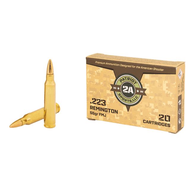Patriot Sports LLC 223 Rem 55 gr Full Metal Jacket - P223055F Patriot Sports LLC 223 Rem 55 gr Full Metal Jacket - P223055F