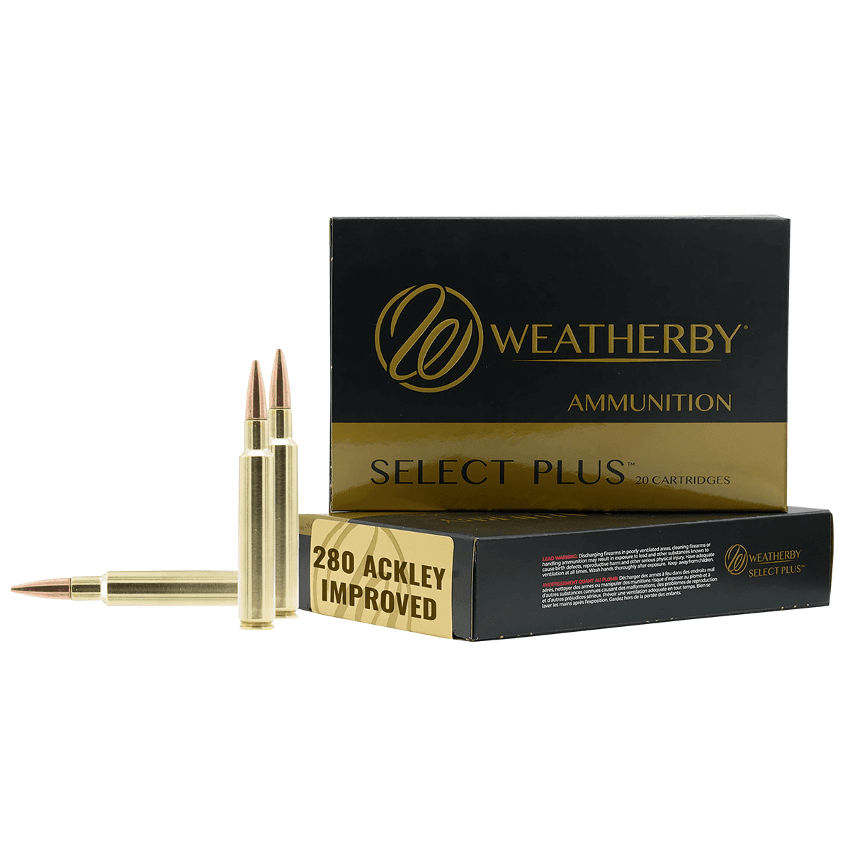 Weatherby F280A150SCO Select Plus 280 Ackley Improved 150 gr Swift Scirocco 20 Per Box Weatherby F280A150SCO Select Plus 280 Ackley Improved 150 gr Swift Scirocco 20 Per Box