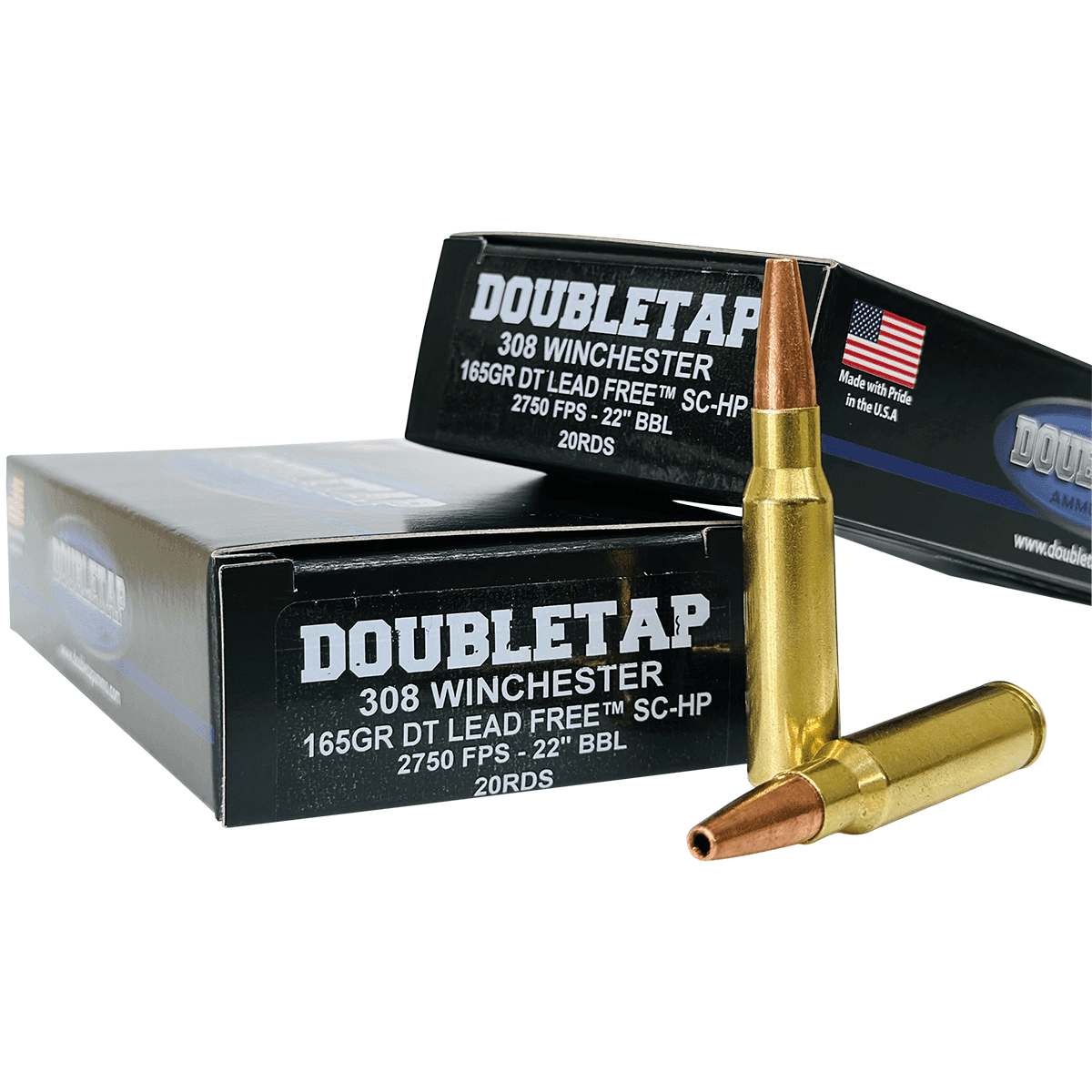 DoubleTap Ammunition 308W165X 308 Win 165 gr Lead Free Hollow Point 20 Per Box DoubleTap Ammunition 308W165X 308 Win 165 gr Lead Free Hollow Point 20 Per Box