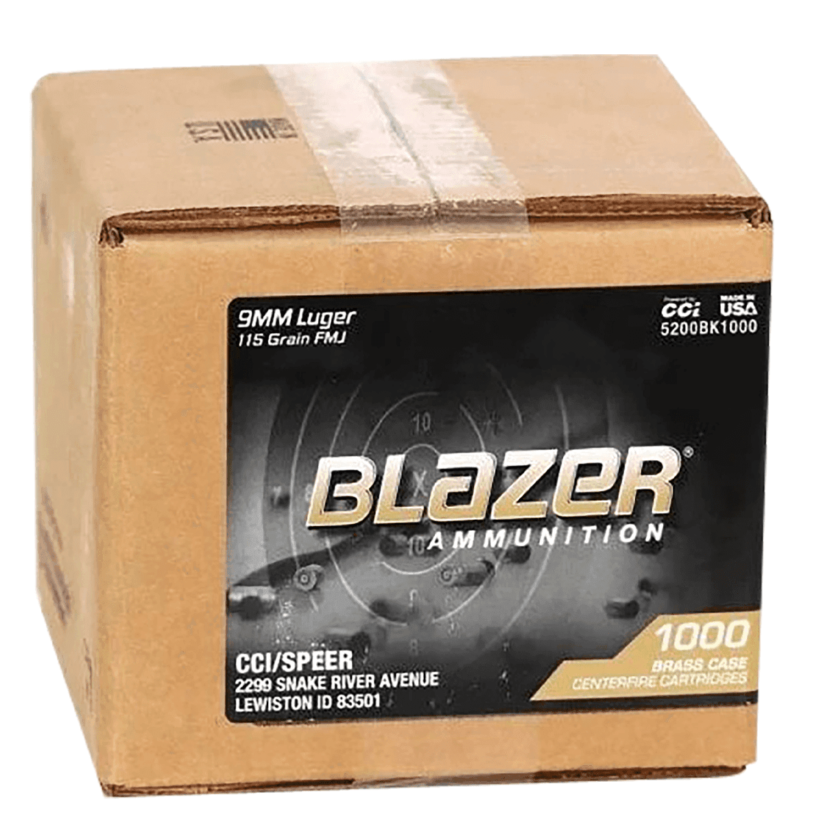 CCI 5200BK1000 Blazer Brass Handgun 9mm Luger 115 gr Full Metal Jacket 1000 Per Box CCI 5200BK1000 Blazer Brass Handgun 9mm Luger 115 gr Full Metal Jacket 1000 Per Box
