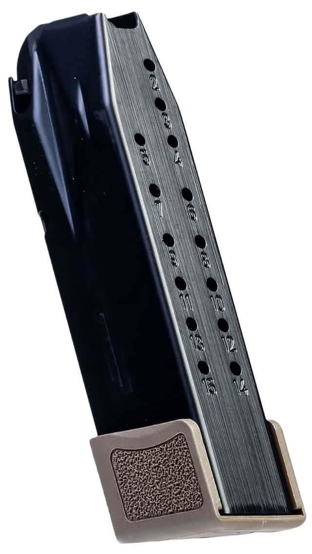 Canik MC9 15rd 9mm Luger Caliber Flat Dark Earth Steel Magazine - MA2278D Canik MC9 15rd 9mm Luger Caliber Flat Dark Earth Steel Magazine - MA2278D