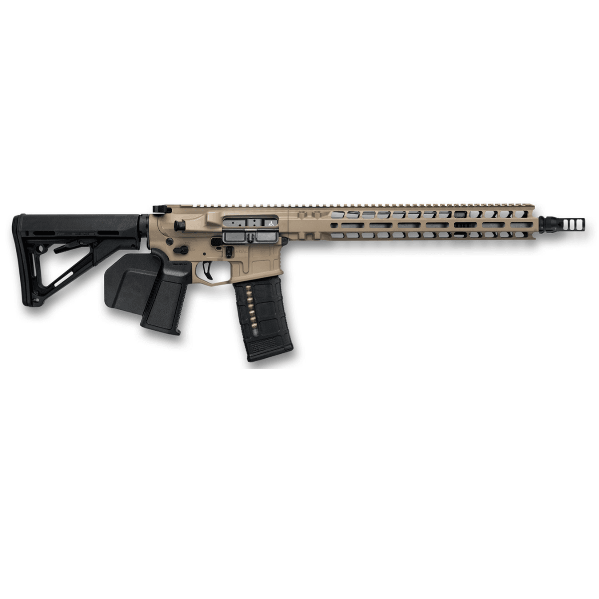 Radian Weapons Model 1 CA Compliant 223 Wylde with 14.50" Pinned & Welded Barrel, FDE Billet Receiver, and Fixed CTR Stock - R0596 Radian Weapons Model 1 CA Compliant 223 Wylde with 14.50" Pinned & Welded Barrel, FDE Billet Receiver, and Fixed CTR Stock - R0596