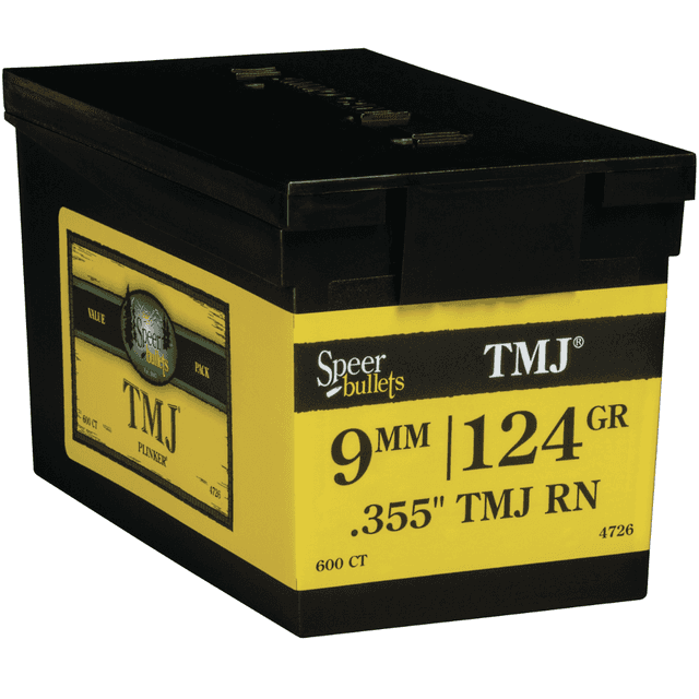 Speer TMJ 9mm, .355, 124 grain - 600 Per Box - 4726 Speer TMJ 9mm, .355, 124 grain - 600 Per Box - 4726