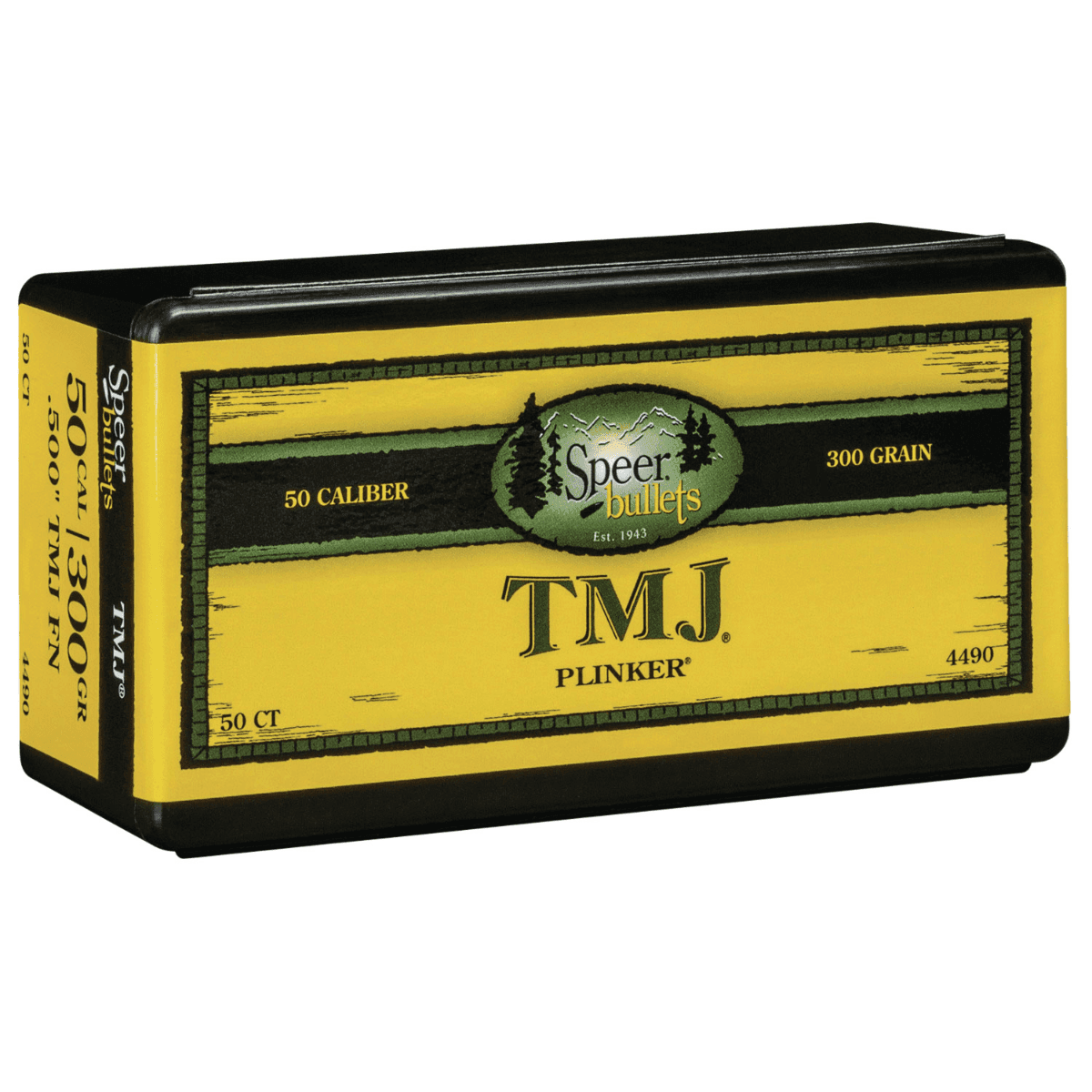 Speer TMJ 50 Cal, .500, 300 grain - 50 Per Box - 4490 Speer TMJ 50 Cal, .500, 300 grain - 50 Per Box - 4490